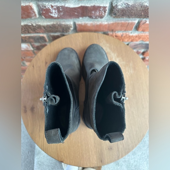 AllSaints Dark Grey Classic Biker Boot - Picture 8 of 8